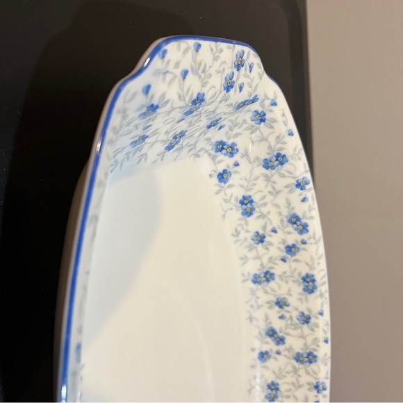 Vintage Schumann Bavaria Forget Me Not Rectangle Serving Bowl Dish Blue Flowers - Picture 4 of 7